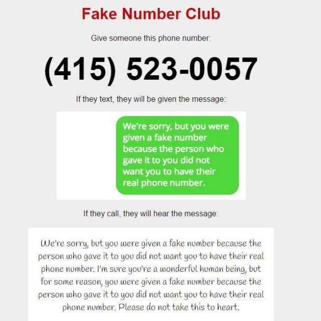 ??Fake Numbers Only??