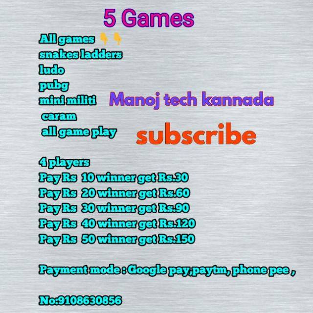 🎫5 Game  Tournament 🎫