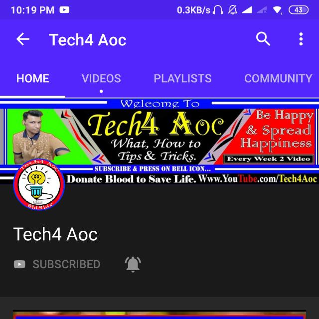 YouTube:  Tech4 Aoc 💝