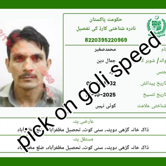 Number Pic Nadra Data ??