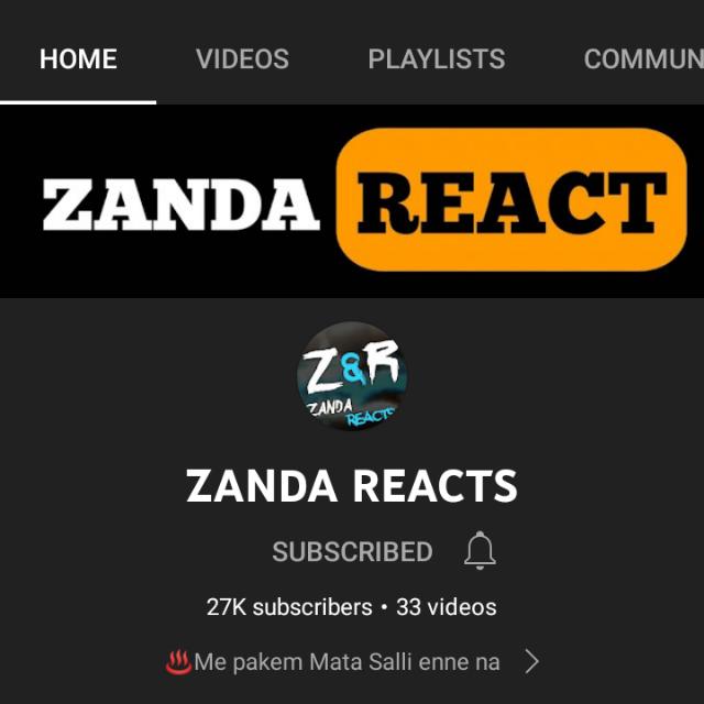 ZANDA REACTS YT ACC SELL 