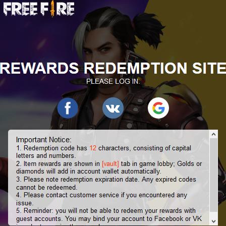 Free fire redeem code Free 