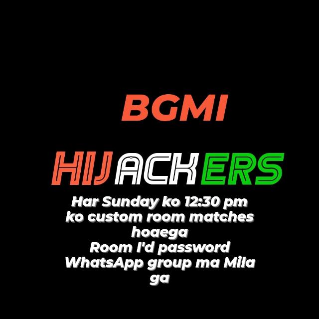 BGMI TOURNAMENT HIJACKERS