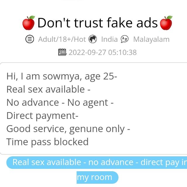 ?Don't trust fake ads?