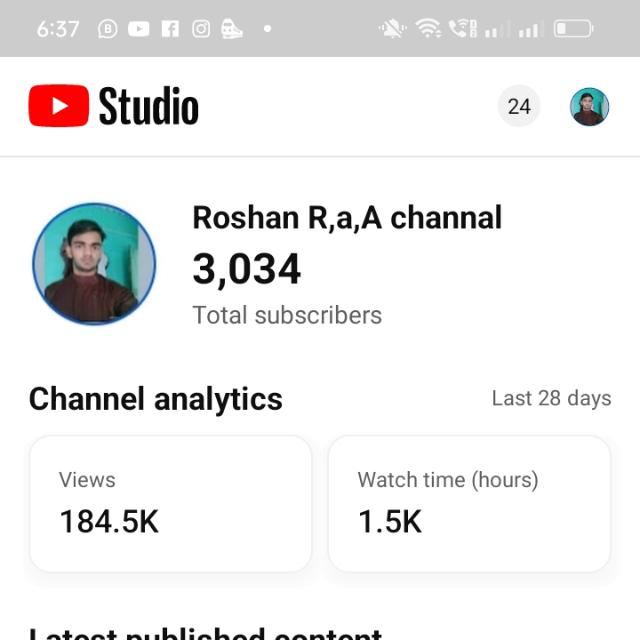1k subscribe 5 dey me