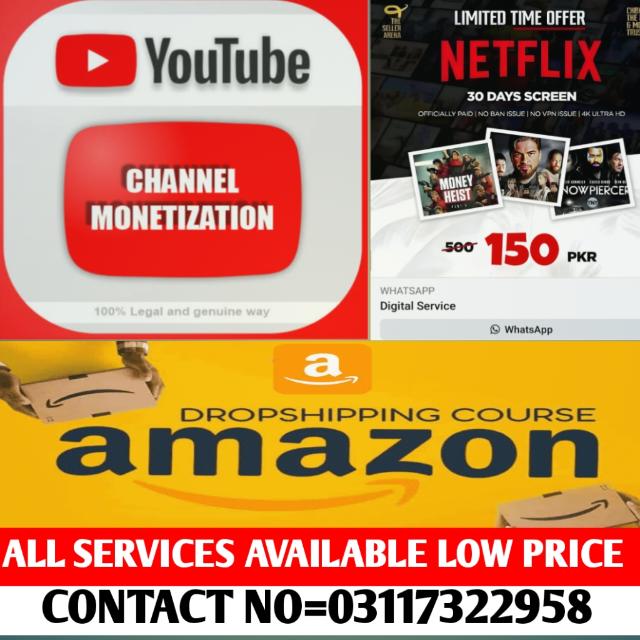 ✅PAID MOVIES-Amazon Sevices**-Netflix &YOUTUBE SERVICES AVAILABLE HERE ✅