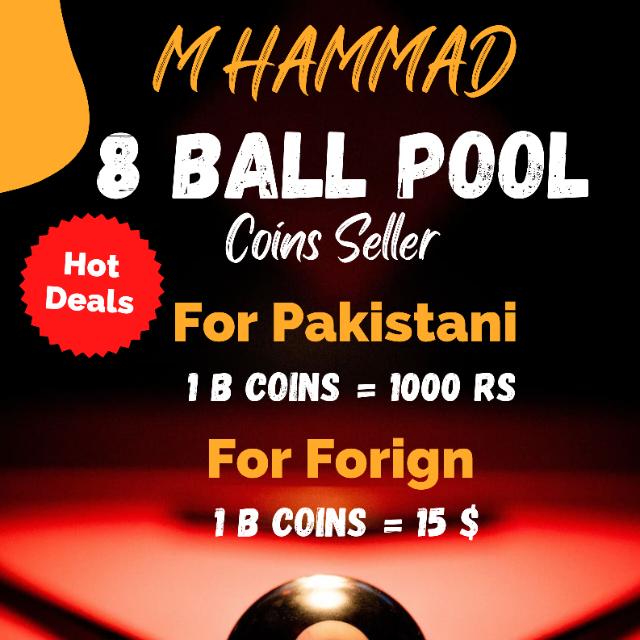 8 ball pool coins Seller (Group 4)