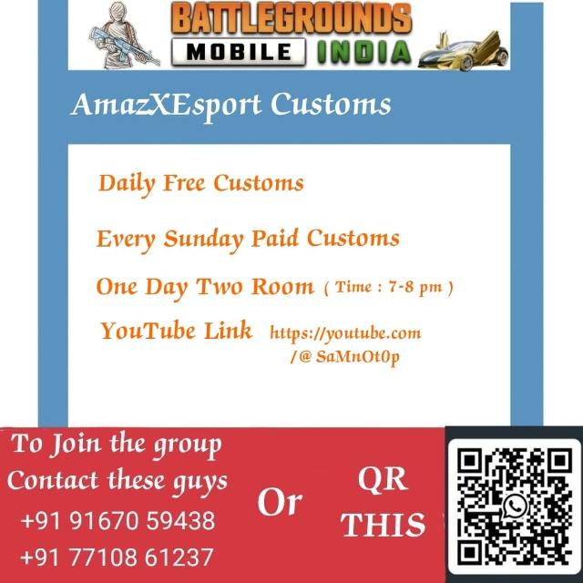 AMAZXESPORTS FREE AND PAID CUSTOMS🔥