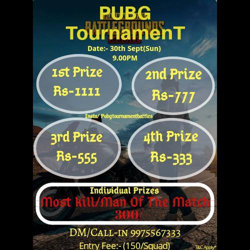 💣⚔PUBG TOURNAMENT'S⚔💣
