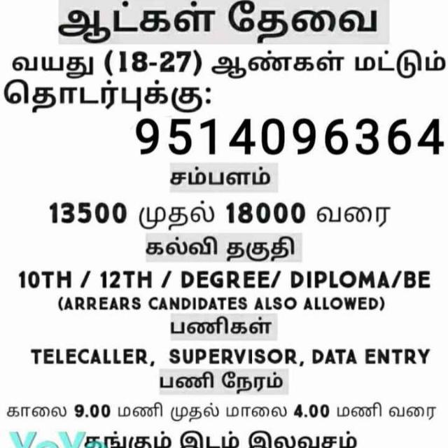 Job vacancy 9514096364