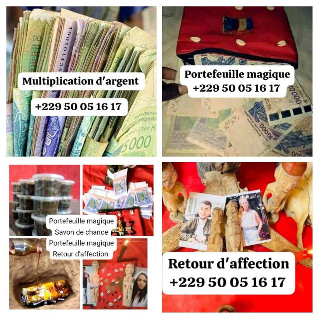 Retour d'affection, portefeuille magique, valise magique, savon de chance ,+229 50 05 16 17