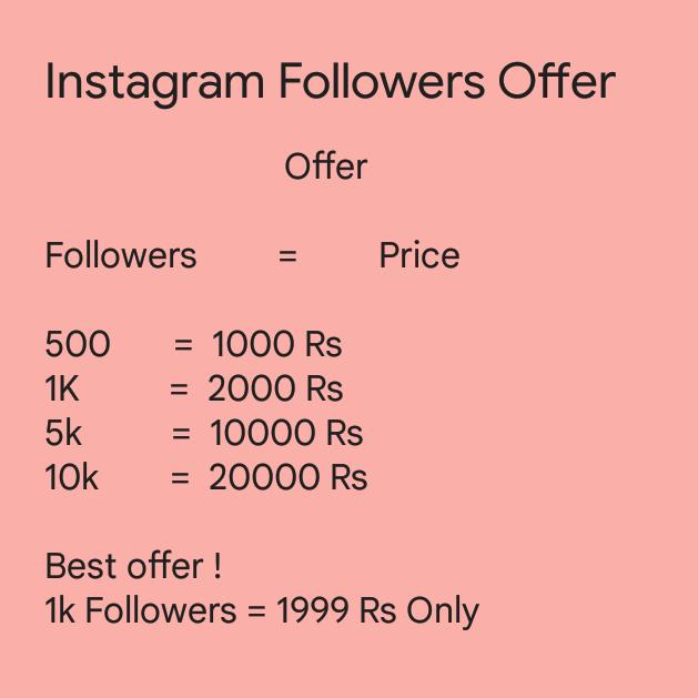 INSTAGRAM 🔥 FOLLOWERS