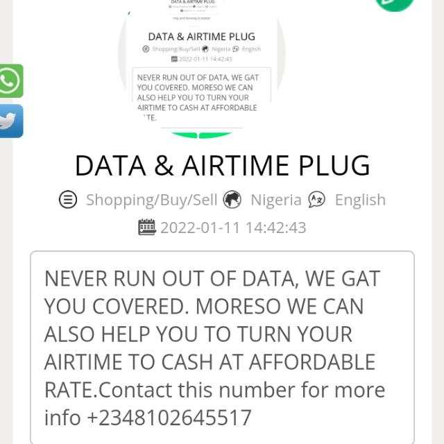 DATA & AIRTIME PLUG
