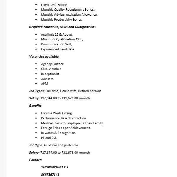 MNC job vacancy 