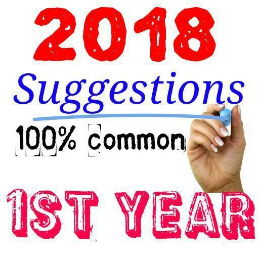 First year suggestion