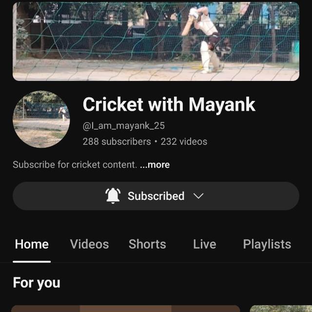 Subscribe my YouTube channel @I_am_mayank25