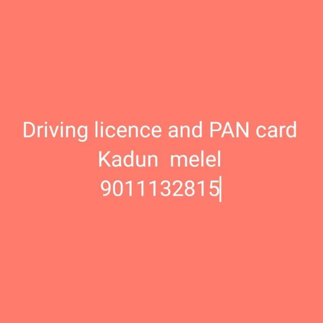 Pan card Driving licence