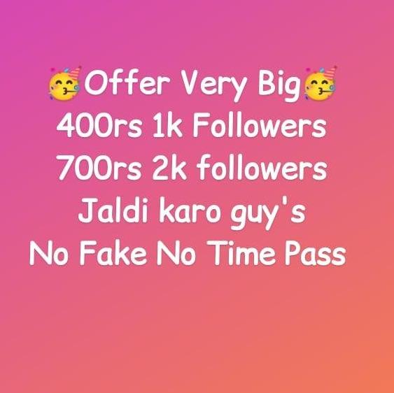 Insta Paid Followers Like