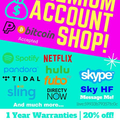 Premium account seller
