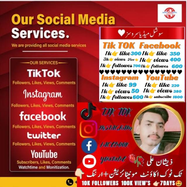 ✨ SOCIAL MEDIA SERVICE 🫀100% GUARANTEED 🫀TIKTOK 🍁