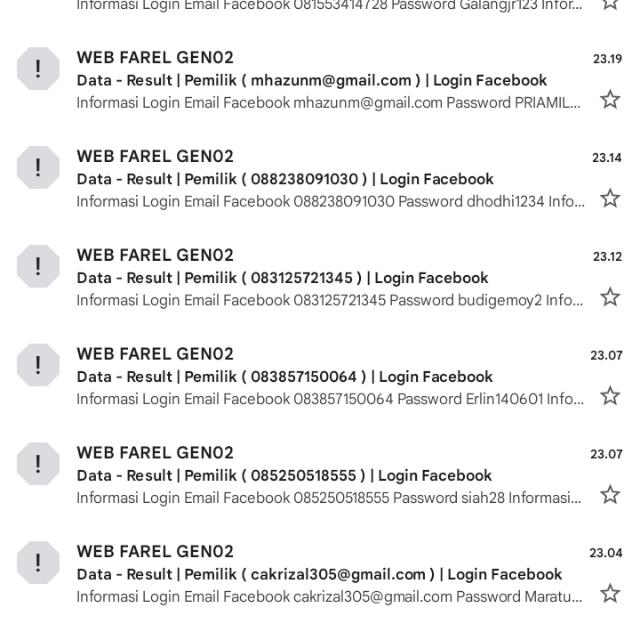 INFO SGMAIL TERGACOR 2024/2025