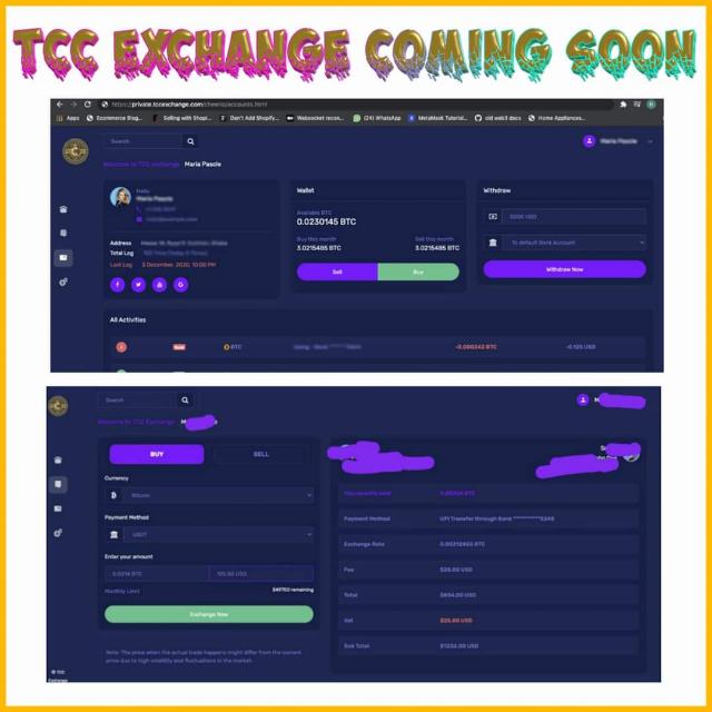 Tcc Exchange Comming Soon