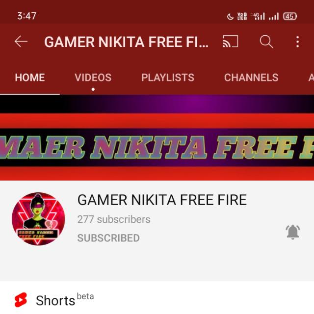 GAMER NIKITA FF OFFICAL