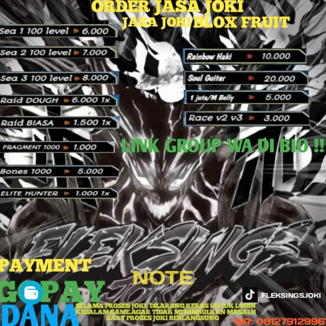 JB OPEN JOKI BLOX FRUIT ALL GAME By Fleksing