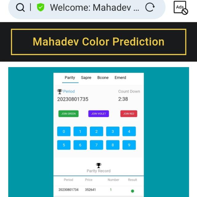 Mahadev color prediction game