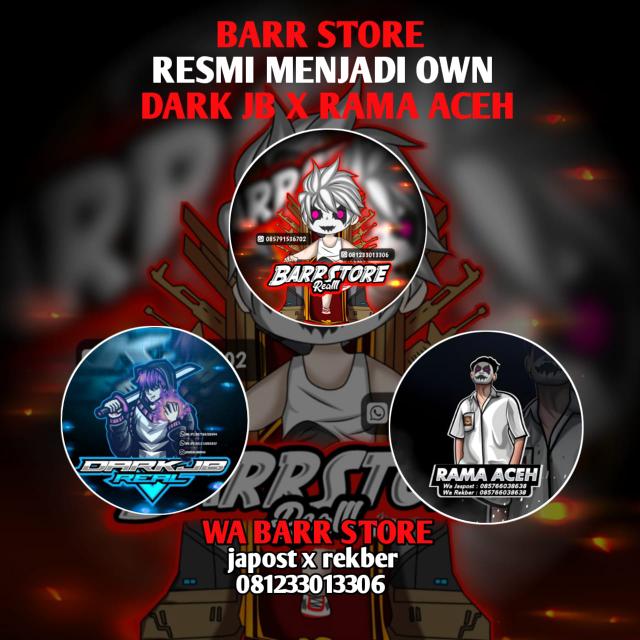STOK 1 || BARRSTORE X RAMA ACEH X DARK JB